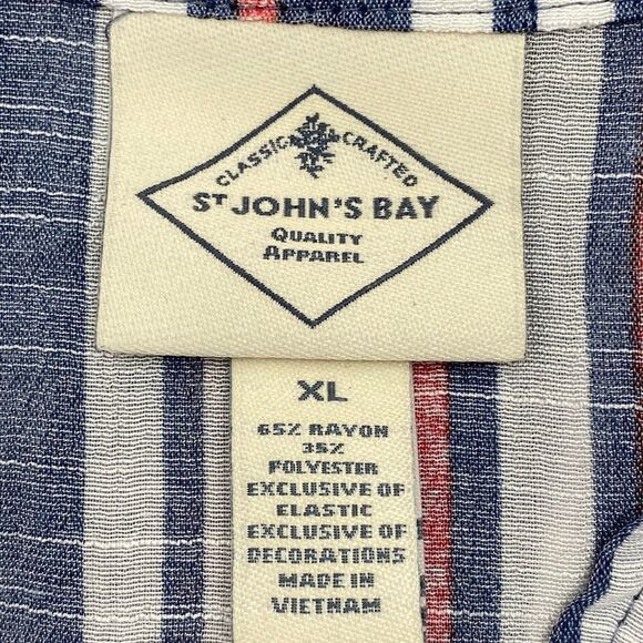 ST. John's Bay Sleeveless Striped Boho Blouse XL - Picture 9 of 9